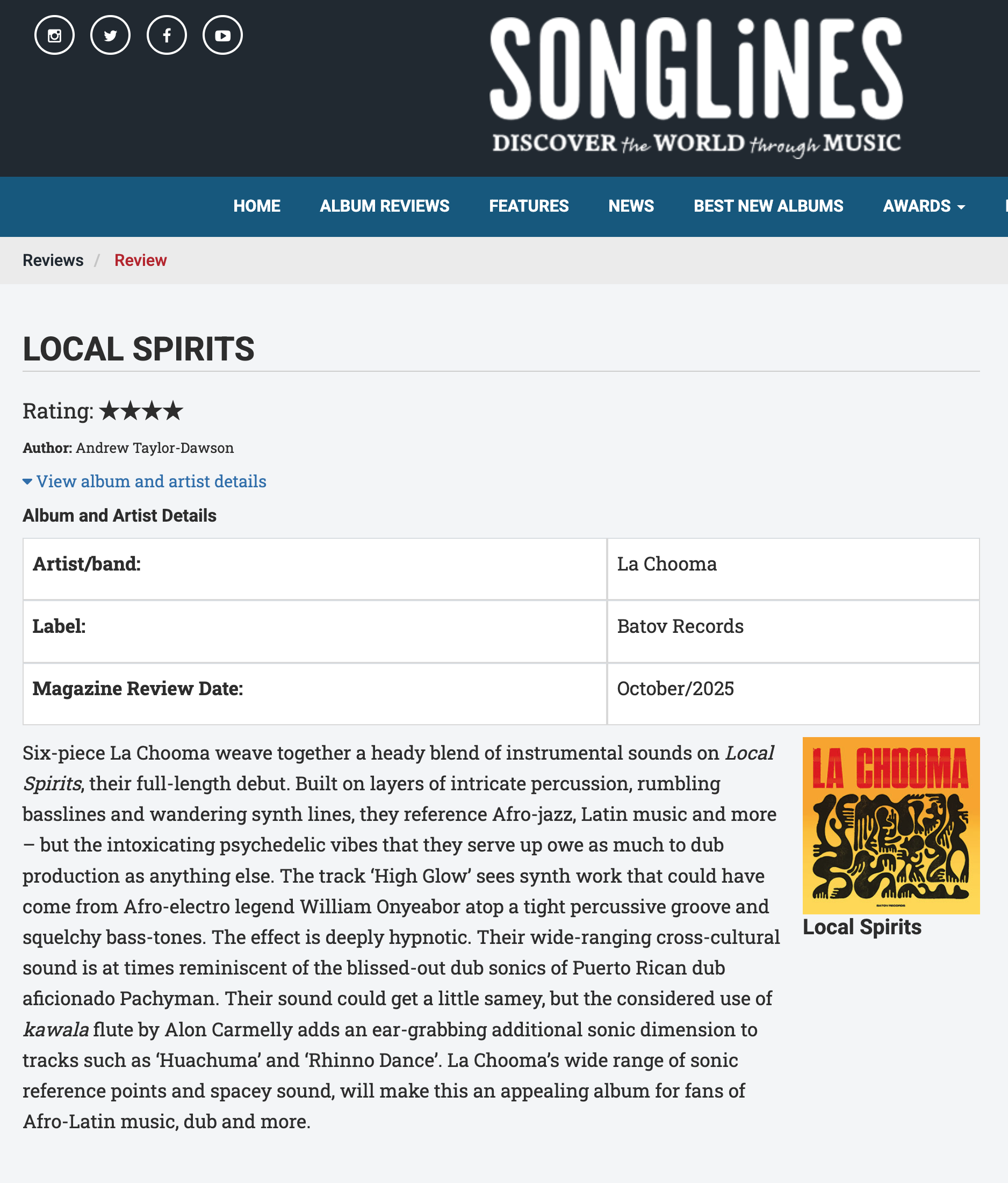 Songlines Review